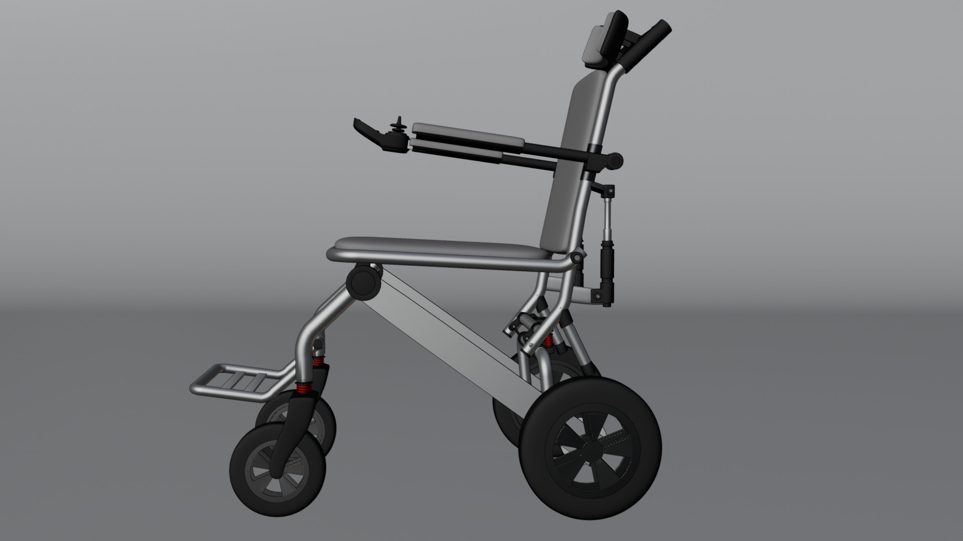 Modern Wheelchair for the disabled 3D model_1