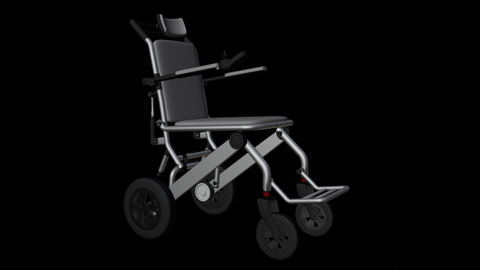 Modern Wheelchair for the disabled 3D model_16