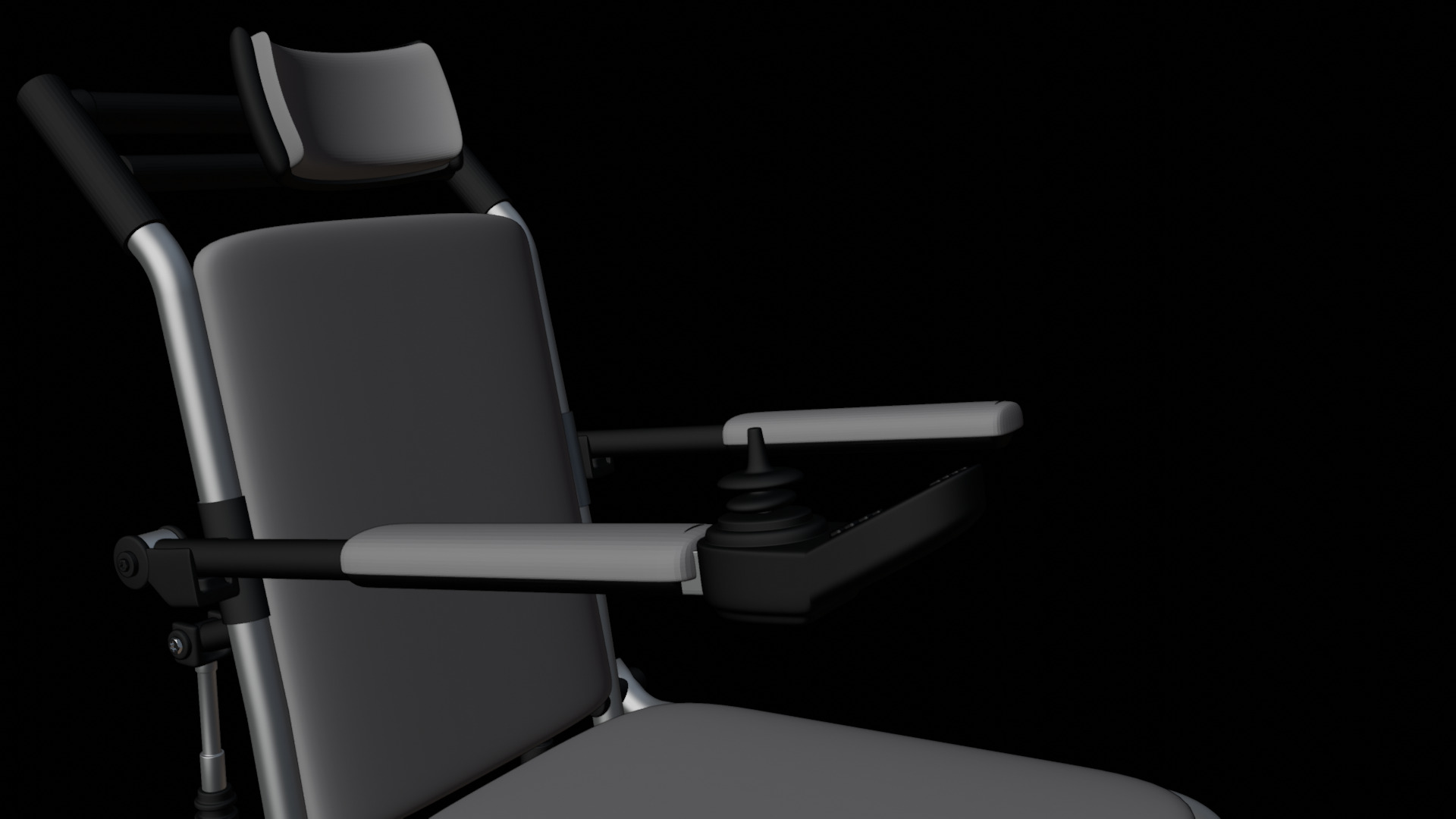 Modern Wheelchair for the disabled 3D model_15