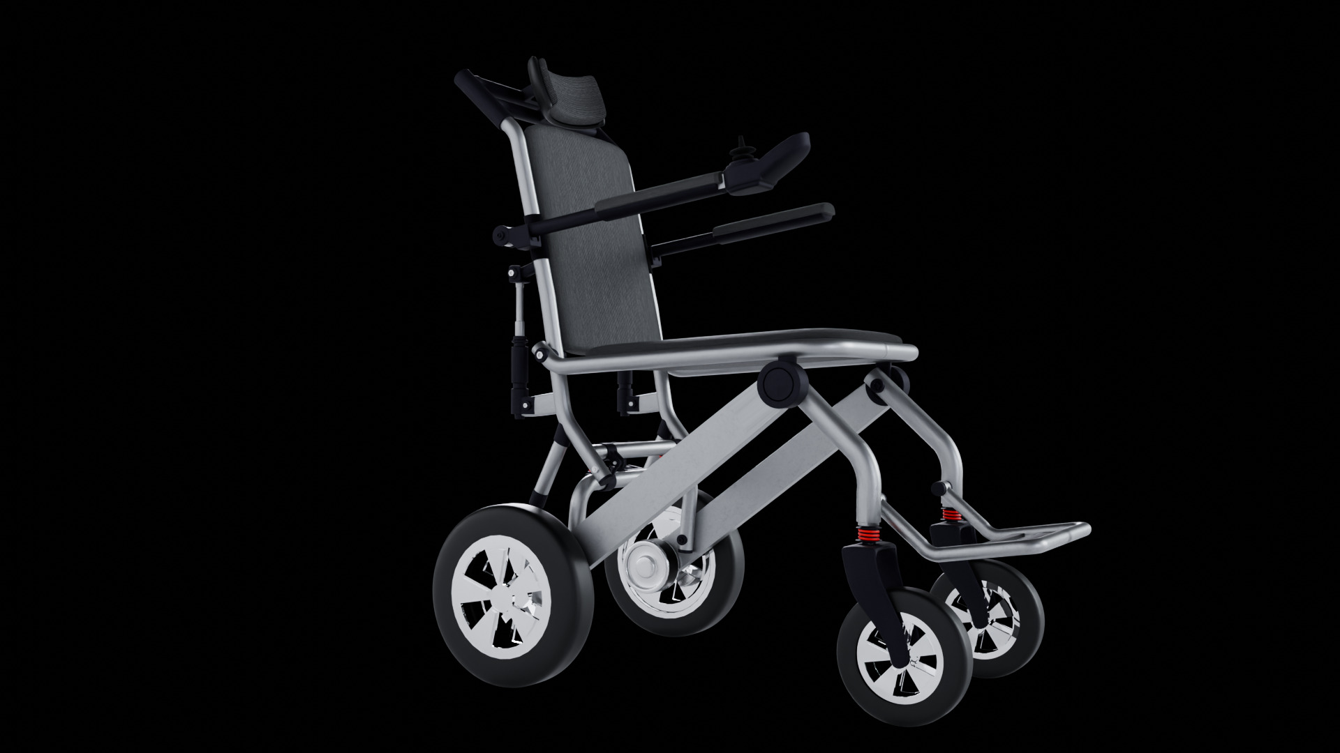 Modern Wheelchair for the disabled 3D model_12