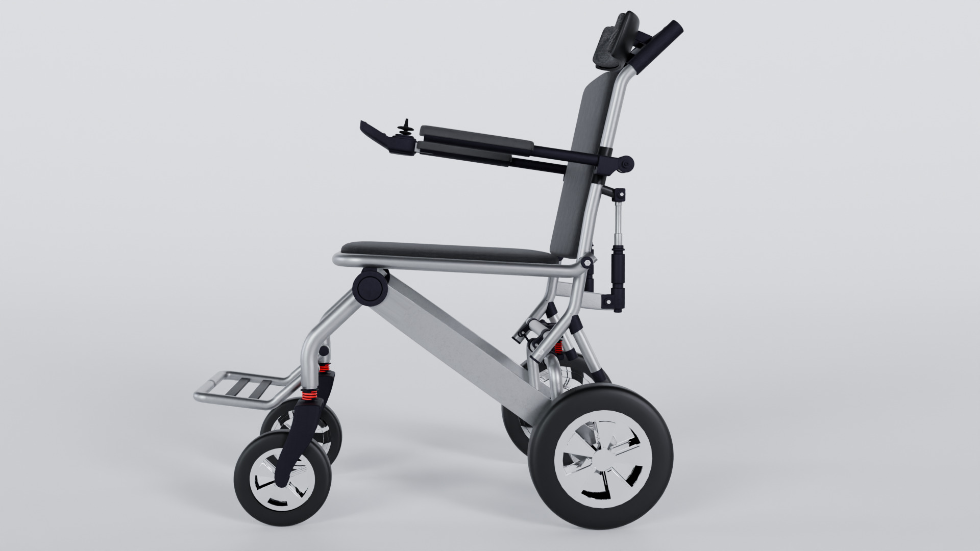 Modern Wheelchair for the disabled 3D model_9