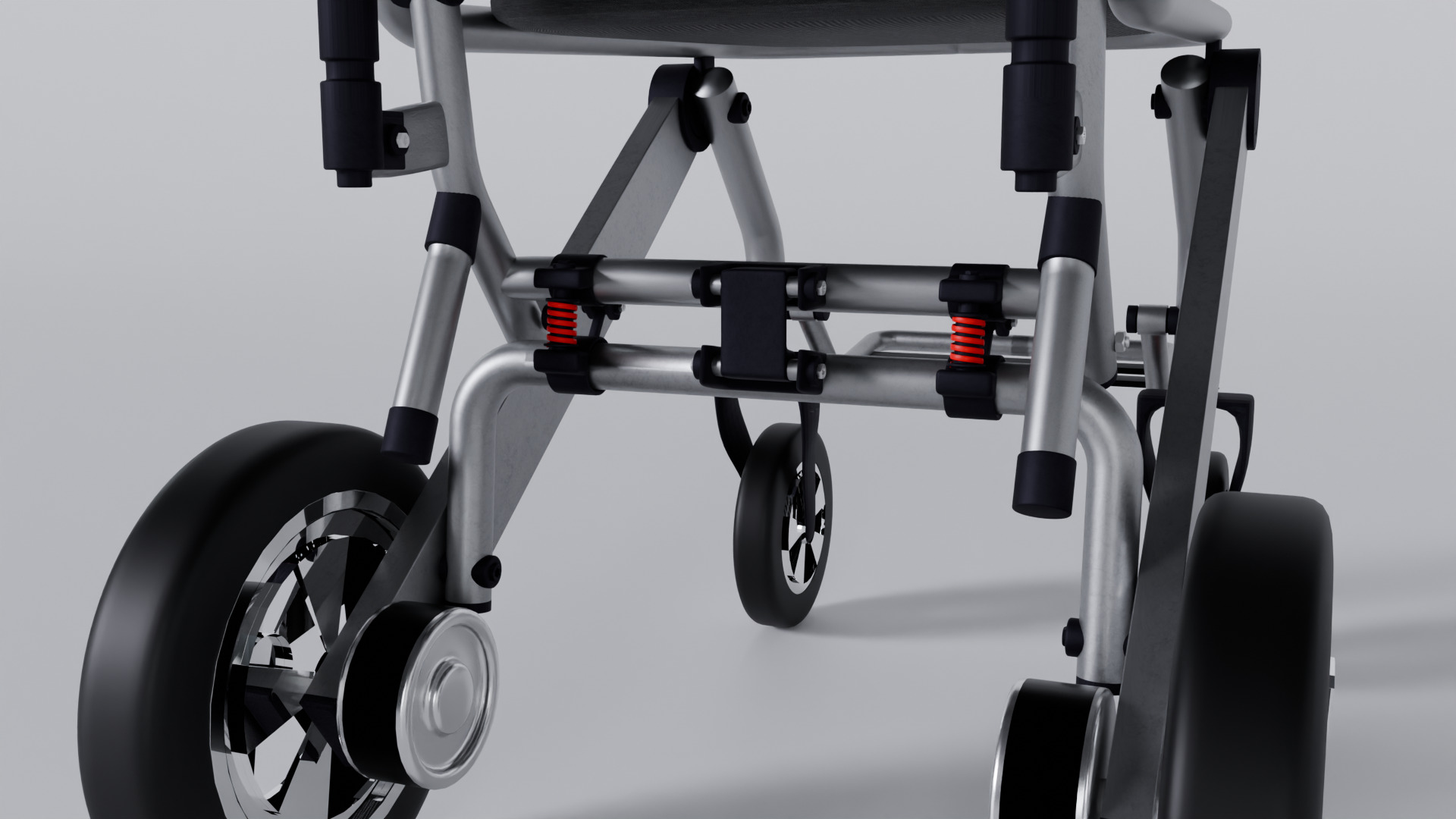 Modern Wheelchair for the disabled 3D model_7