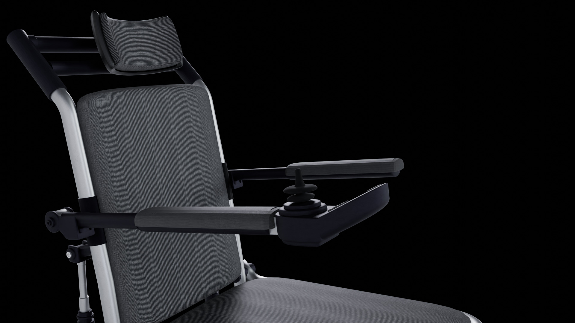 Modern Wheelchair for the disabled 3D model_14