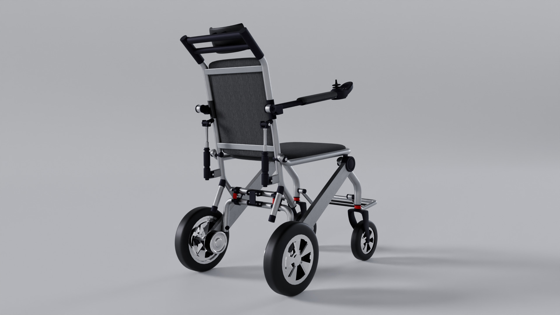 Modern Wheelchair for the disabled 3D model_5