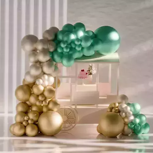 Party Balloons Birthday wedding anniversary Balloons decoration 3D model