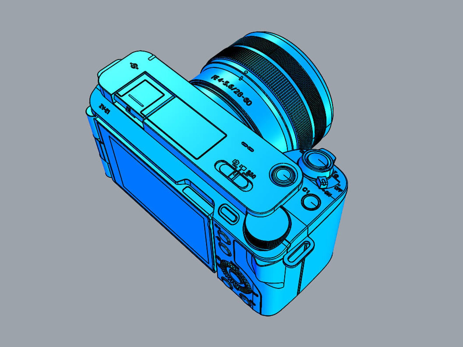 Sony Alpha ZV-E1 with FE 28-60mm Lens 3D model_22