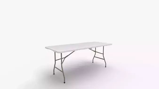 Heavy Duty Plastic Folding Outdoor Trestle Table 3D model