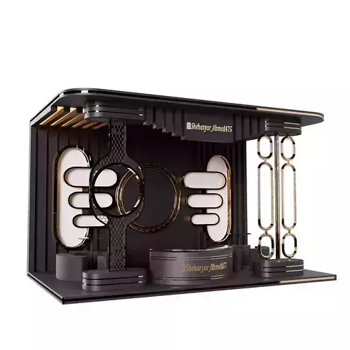 Futuristic Luxury Exhibition Booth 3D Event Stand Design  