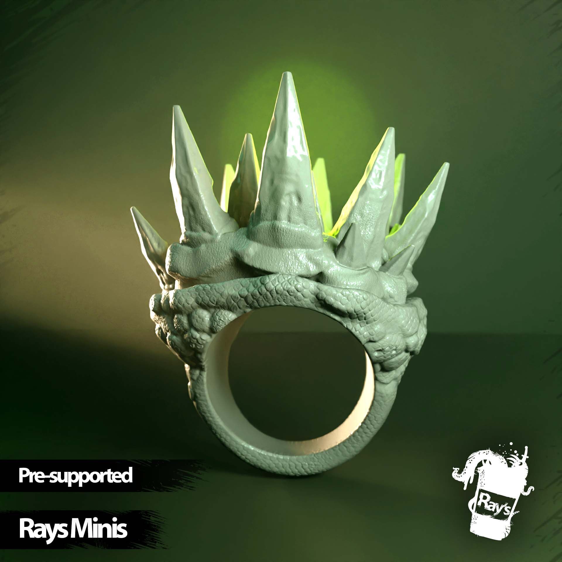 Demon Ring 3D print model_4