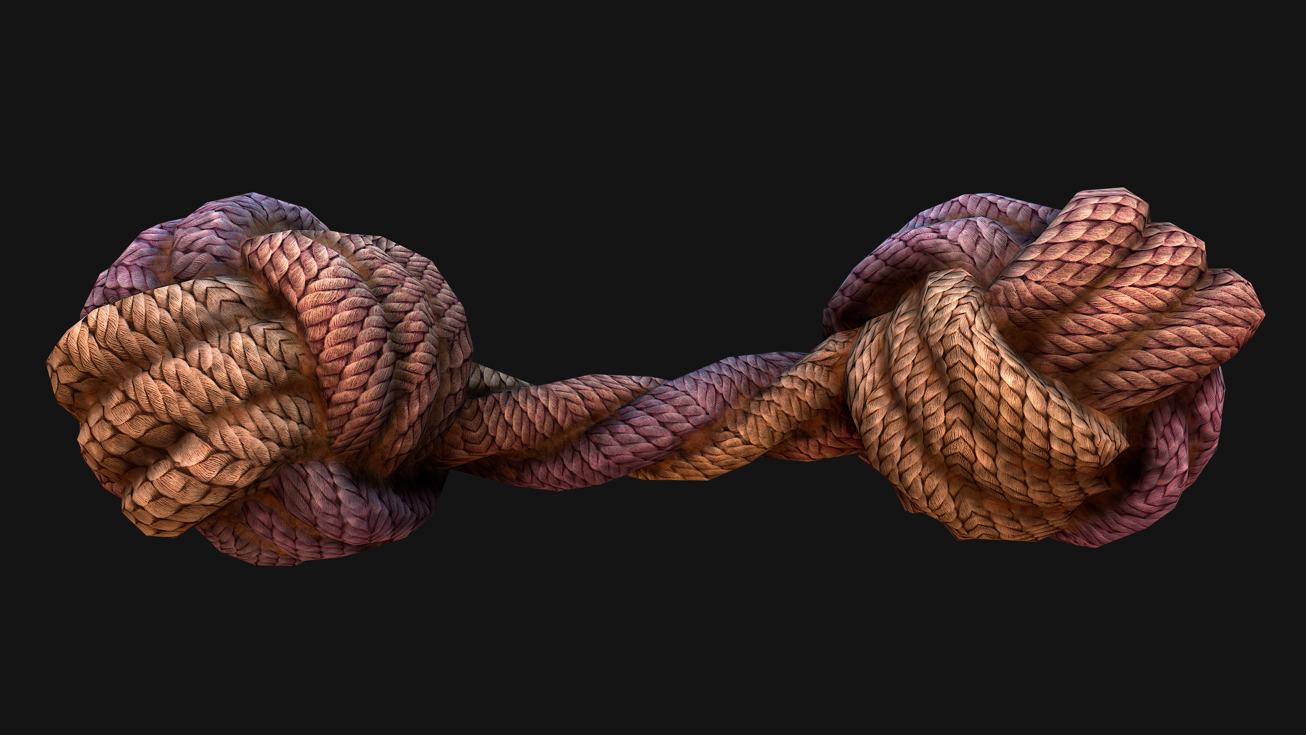 Pets Cats and Dogs Rope Dumbbell for Gnawing Chew Toy Low-poly 3D model_14