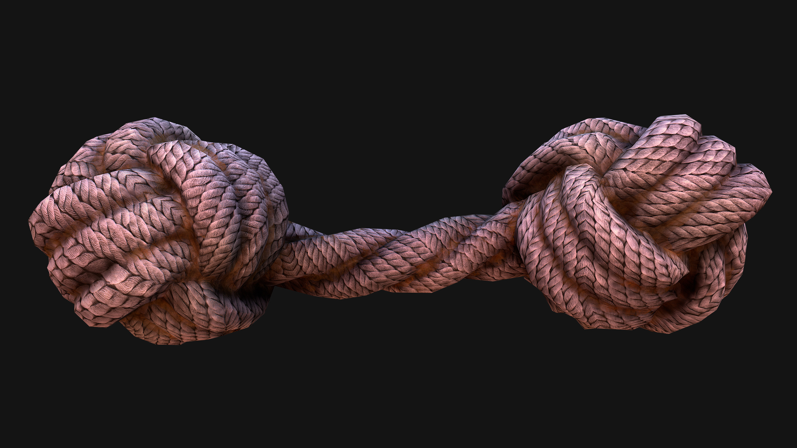 Pets Cats and Dogs Rope Dumbbell for Gnawing Chew Toy Low-poly 3D model_17