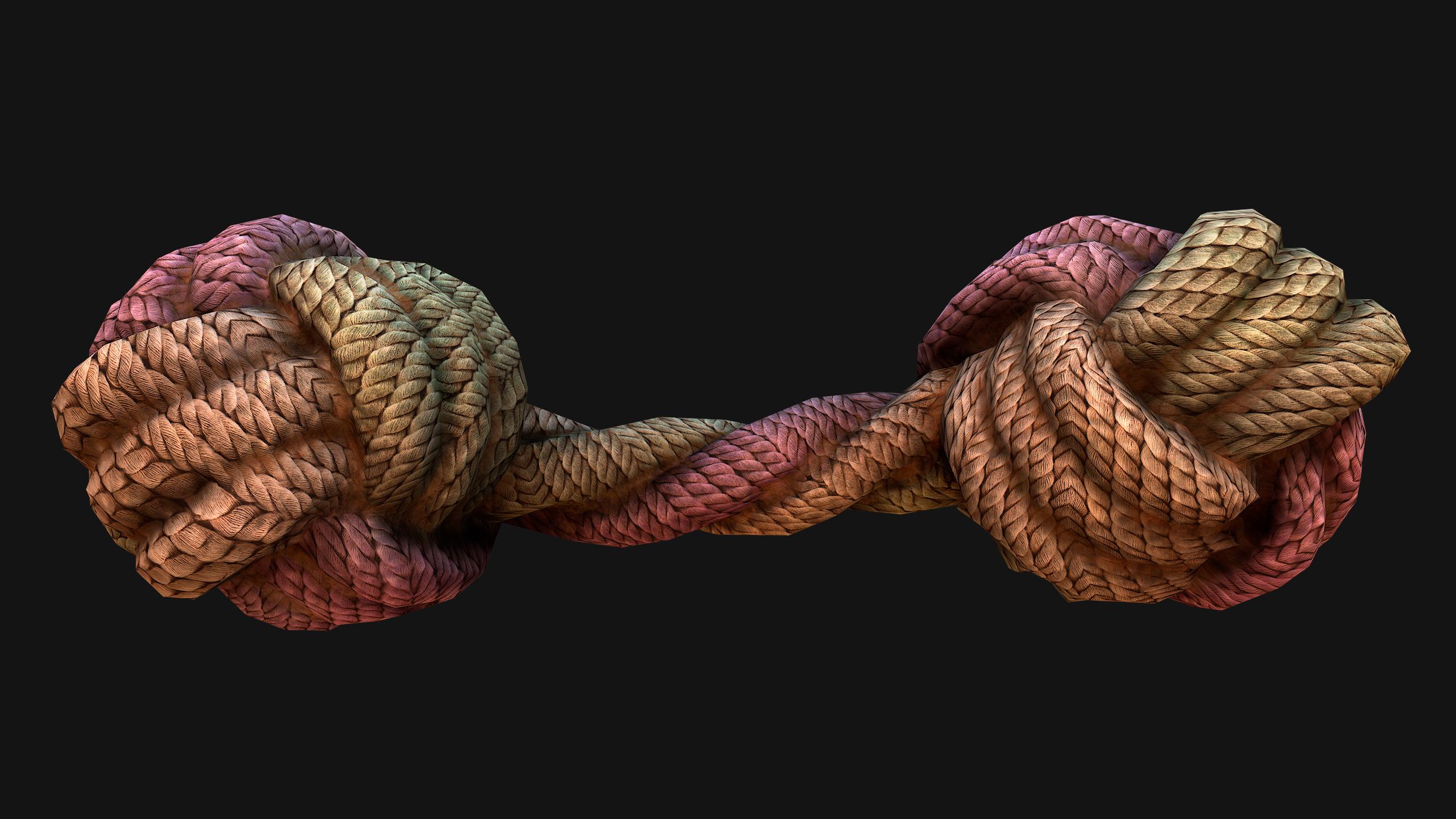 Pets Cats and Dogs Rope Dumbbell for Gnawing Chew Toy Low-poly 3D model_10