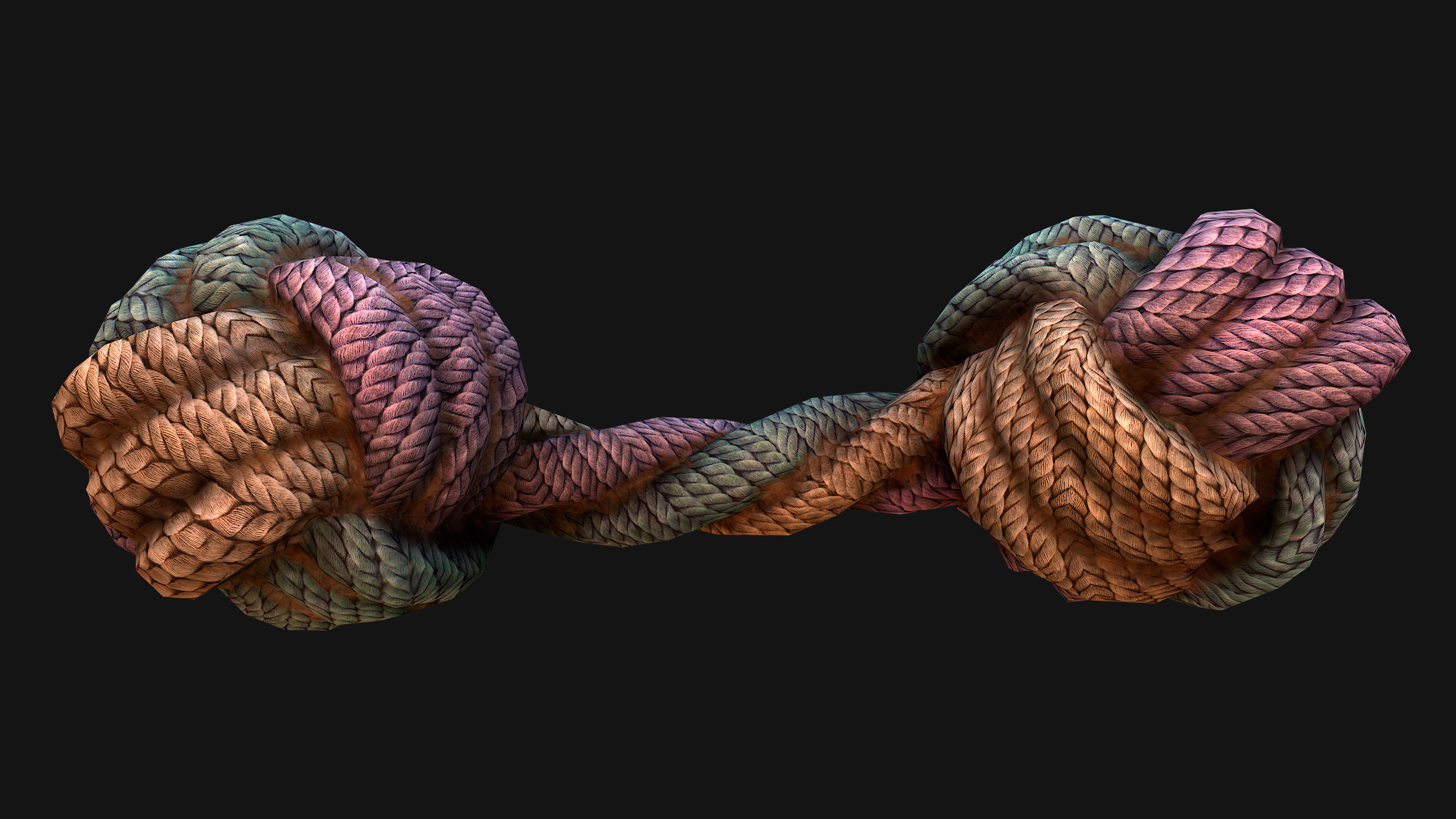 Pets Cats and Dogs Rope Dumbbell for Gnawing Chew Toy Low-poly 3D model_13