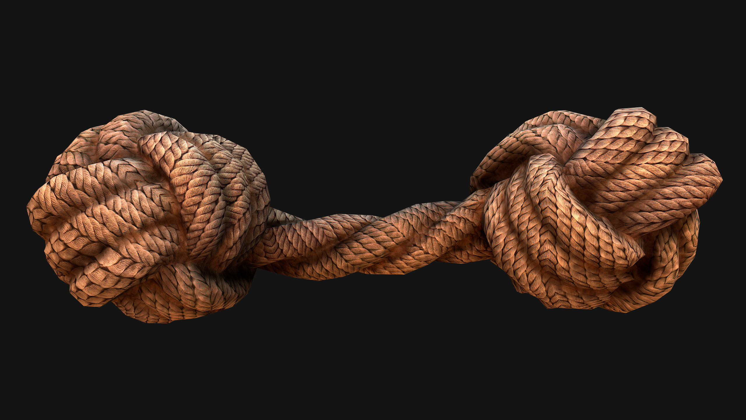 Pets Cats and Dogs Rope Dumbbell for Gnawing Chew Toy Low-poly 3D model_15