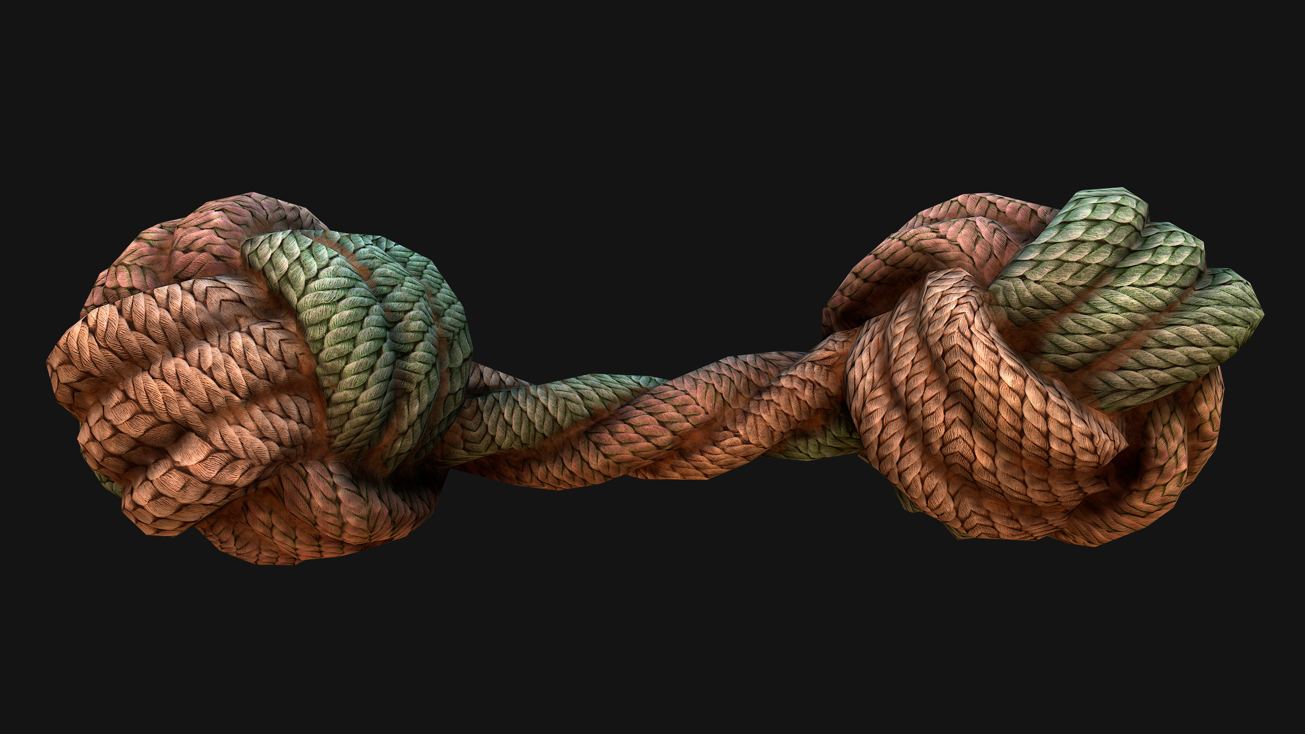 Pets Cats and Dogs Rope Dumbbell for Gnawing Chew Toy Low-poly 3D model_11