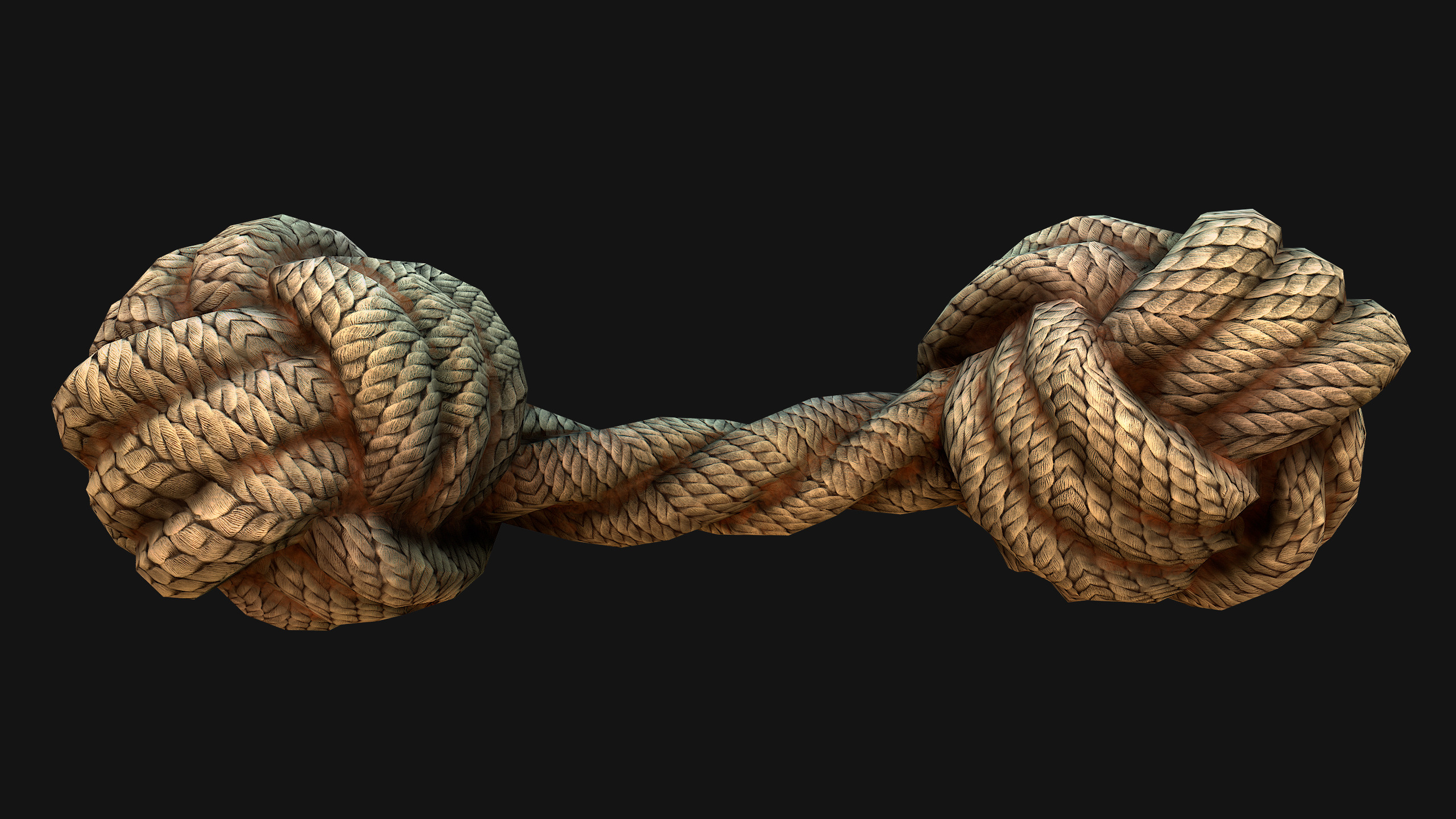 Pets Cats and Dogs Rope Dumbbell for Gnawing Chew Toy Low-poly 3D model_18