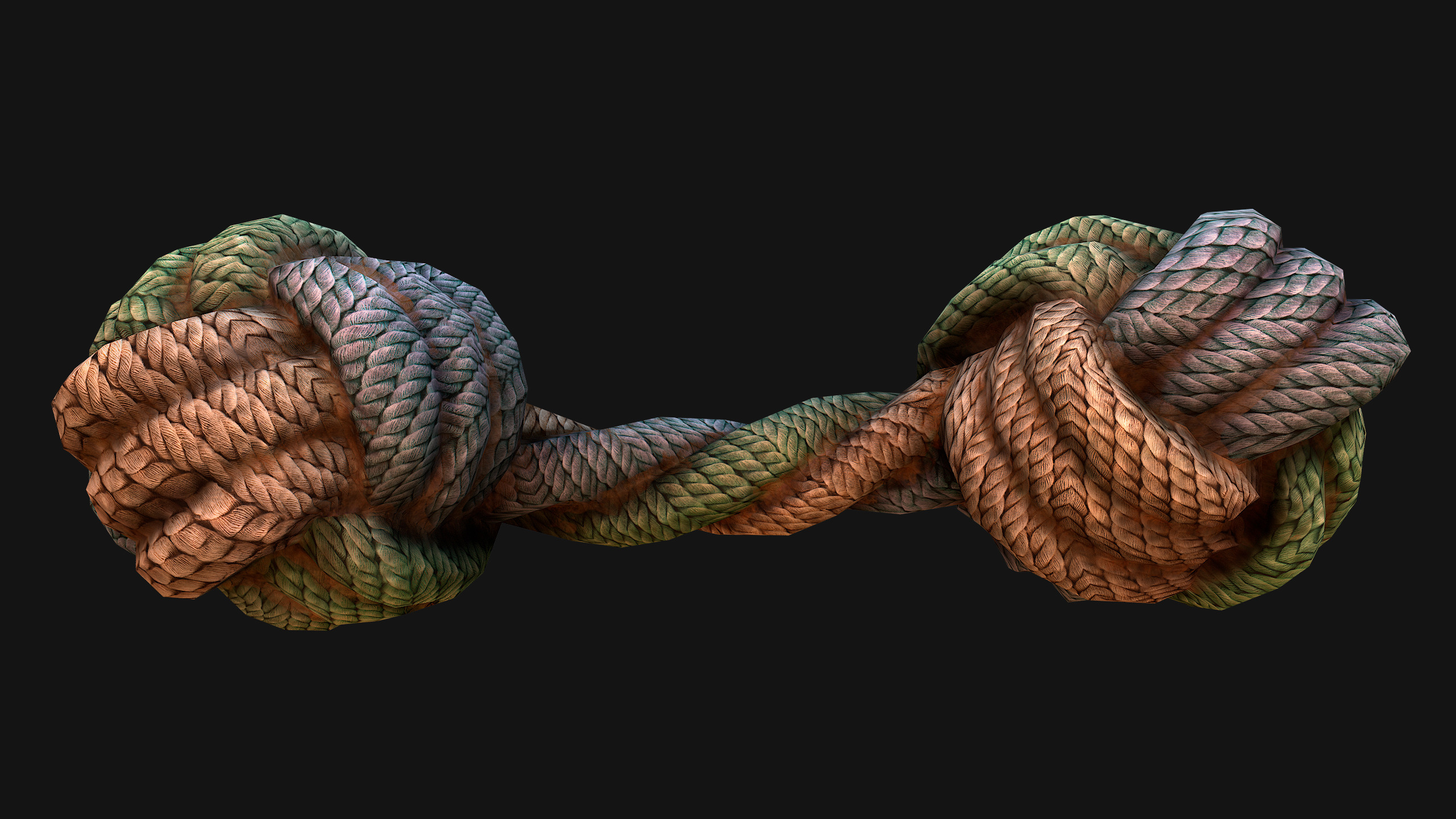 Pets Cats and Dogs Rope Dumbbell for Gnawing Chew Toy Low-poly 3D model_12