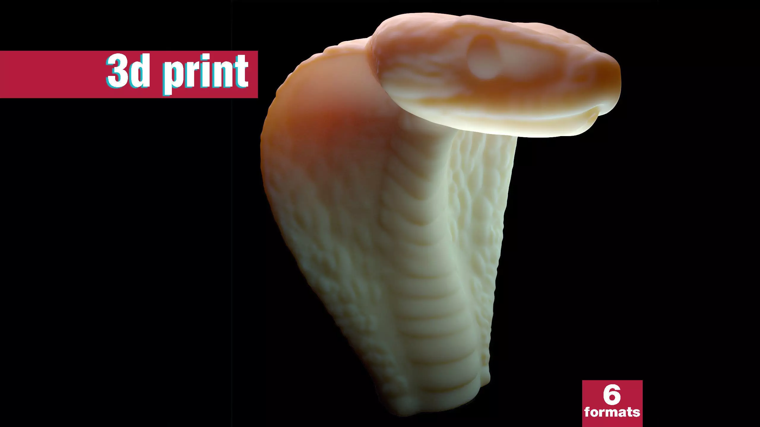 Coiled Snake Form Stylized Serpent Sculpture 3D print model_0