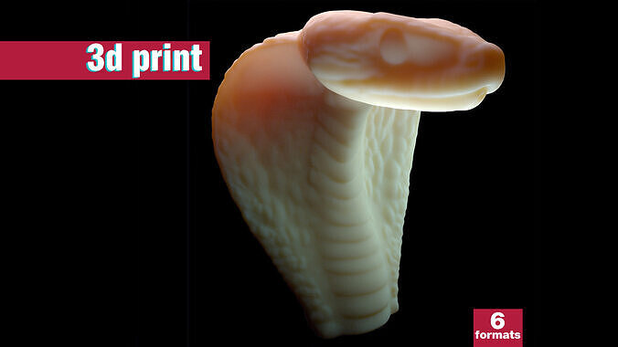 Coiled Snake Form Stylized Serpent Sculpture 3D print model