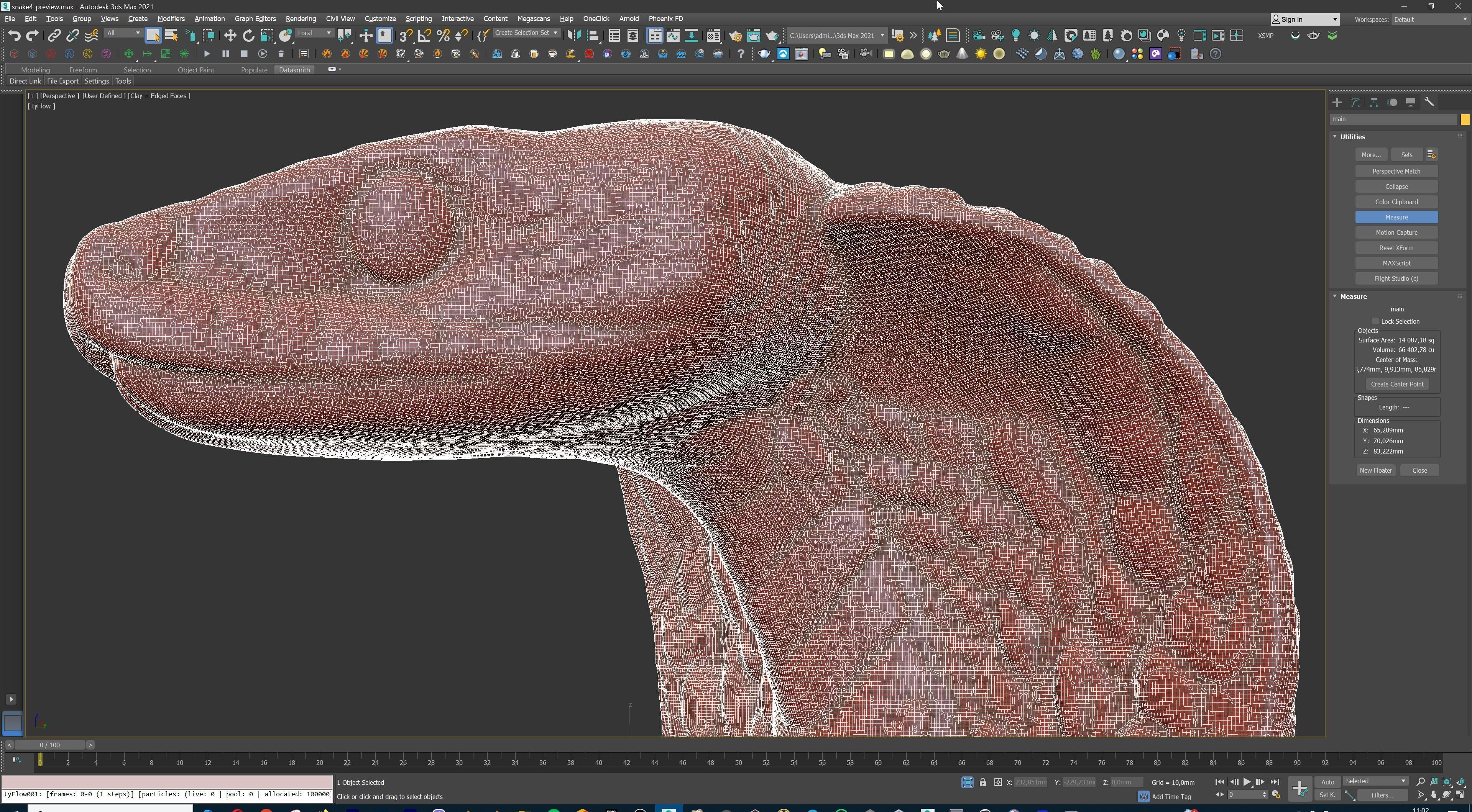 Coiled Snake Form Stylized Serpent Sculpture 3D print model_31