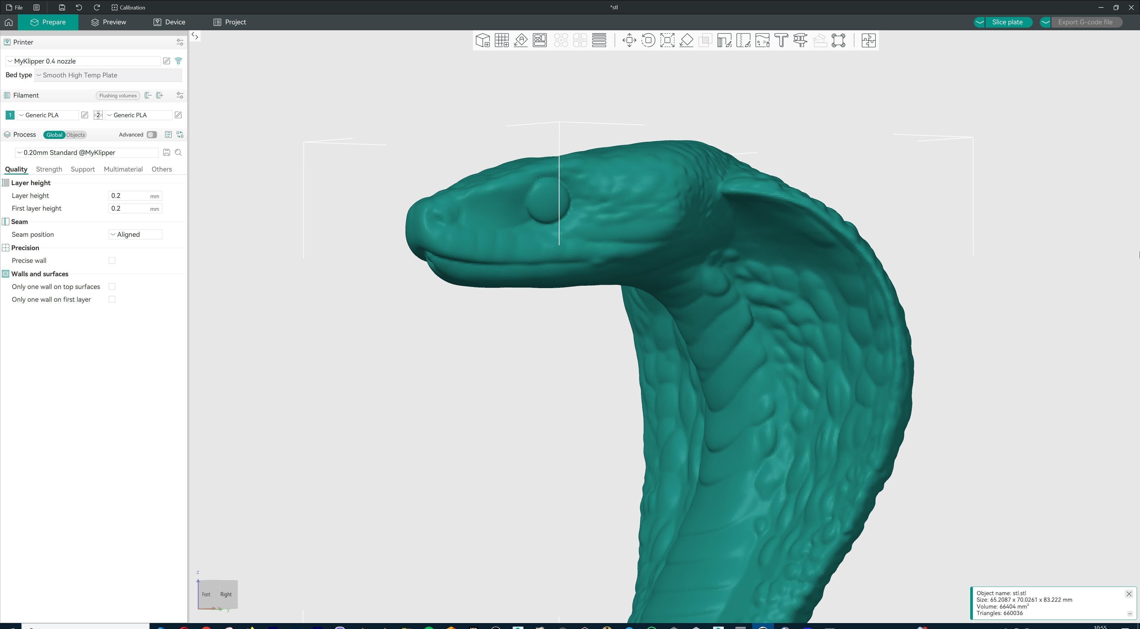 Coiled Snake Form Stylized Serpent Sculpture 3D print model_17