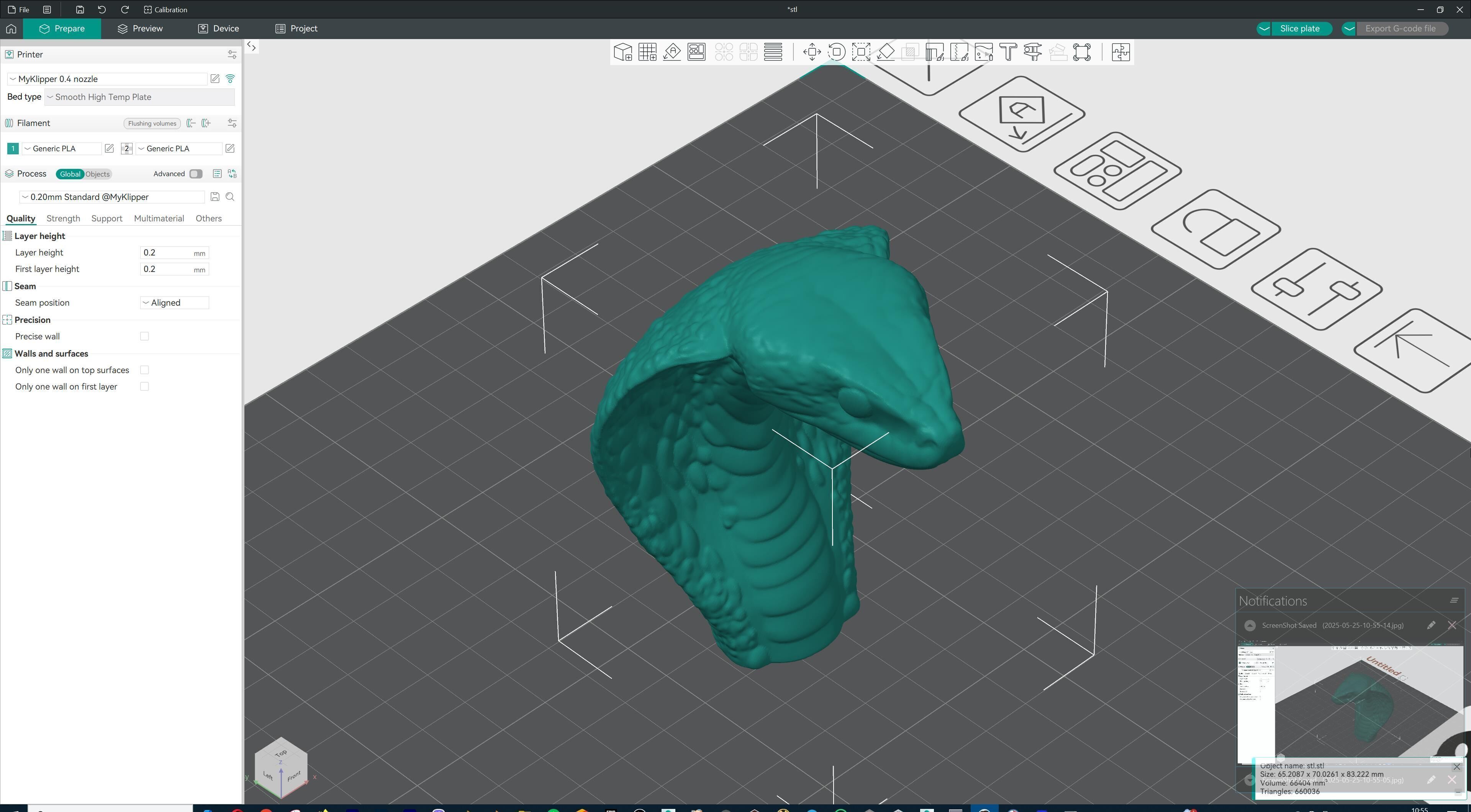 Coiled Snake Form Stylized Serpent Sculpture 3D print model_15