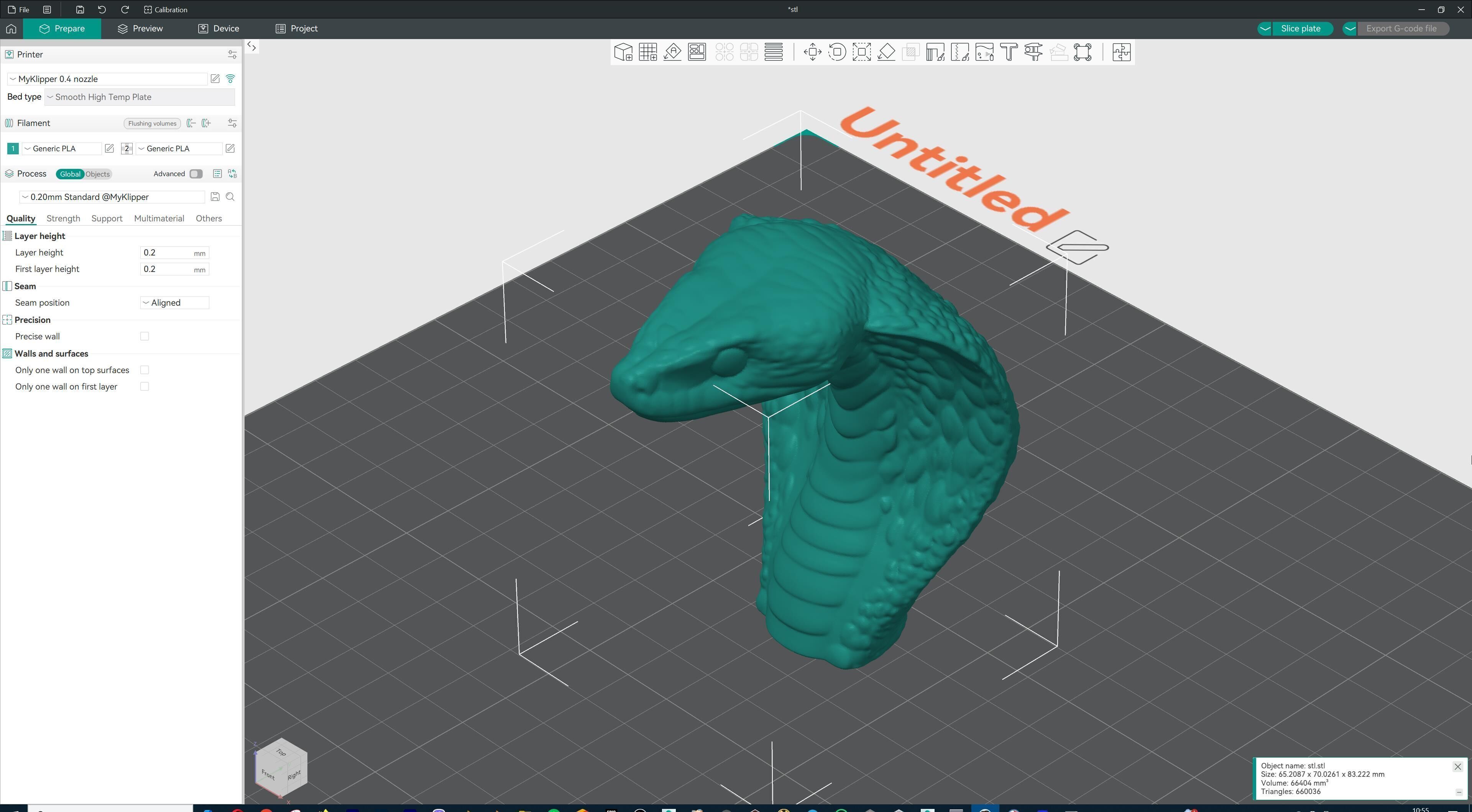 Coiled Snake Form Stylized Serpent Sculpture 3D print model_14