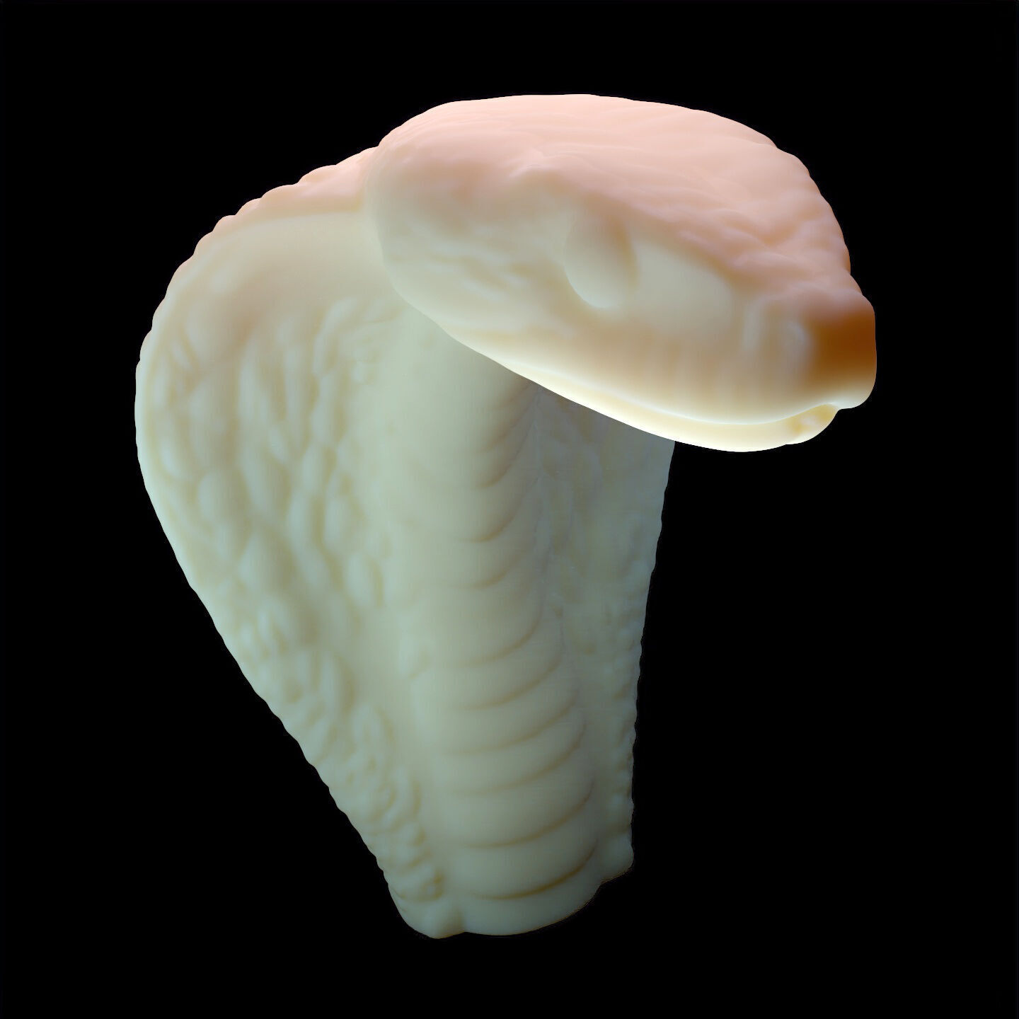 Coiled Snake Form Stylized Serpent Sculpture 3D print model_12