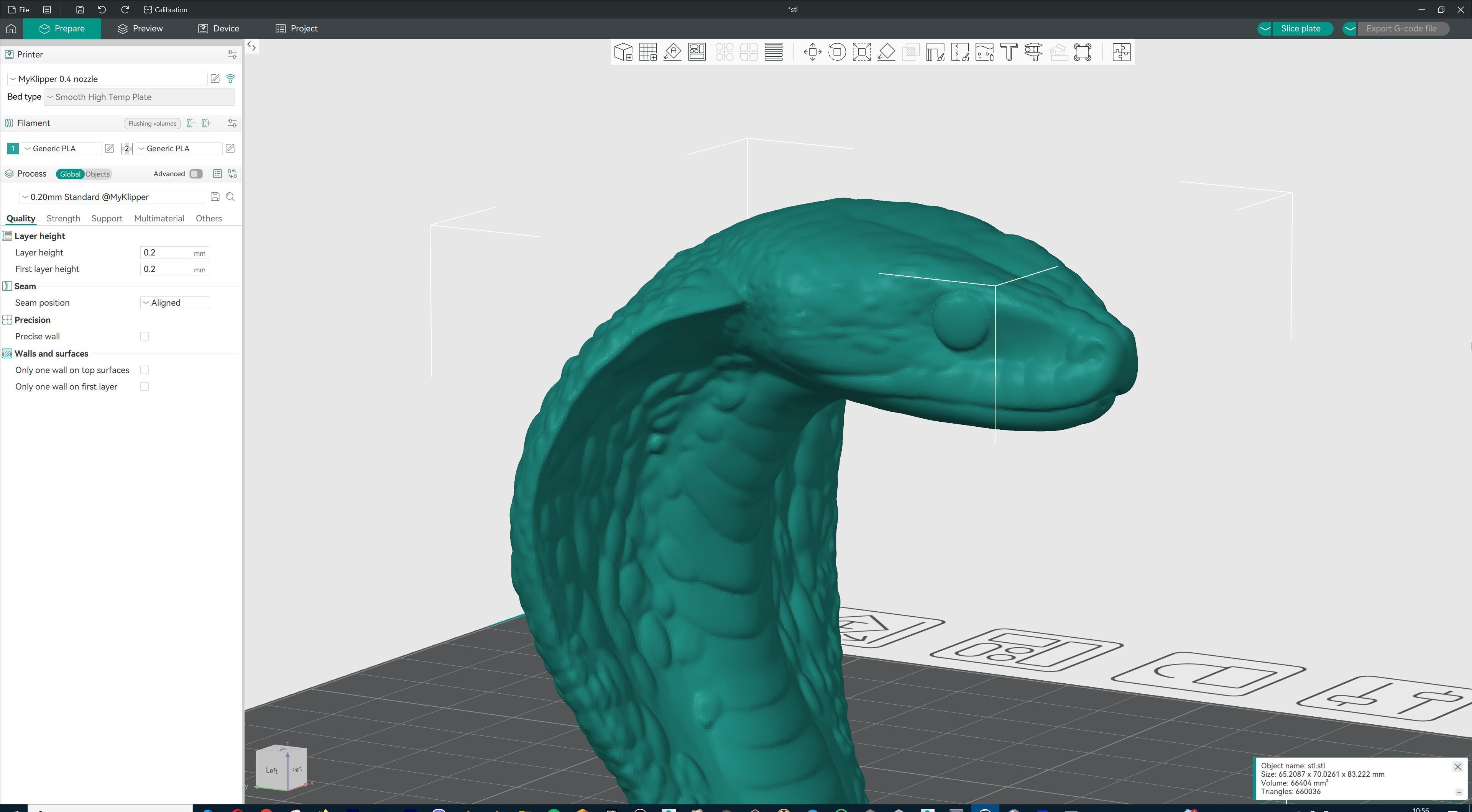 Coiled Snake Form Stylized Serpent Sculpture 3D print model_18