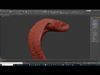 Coiled Snake Form Stylized Serpent Sculpture 3D print model_1