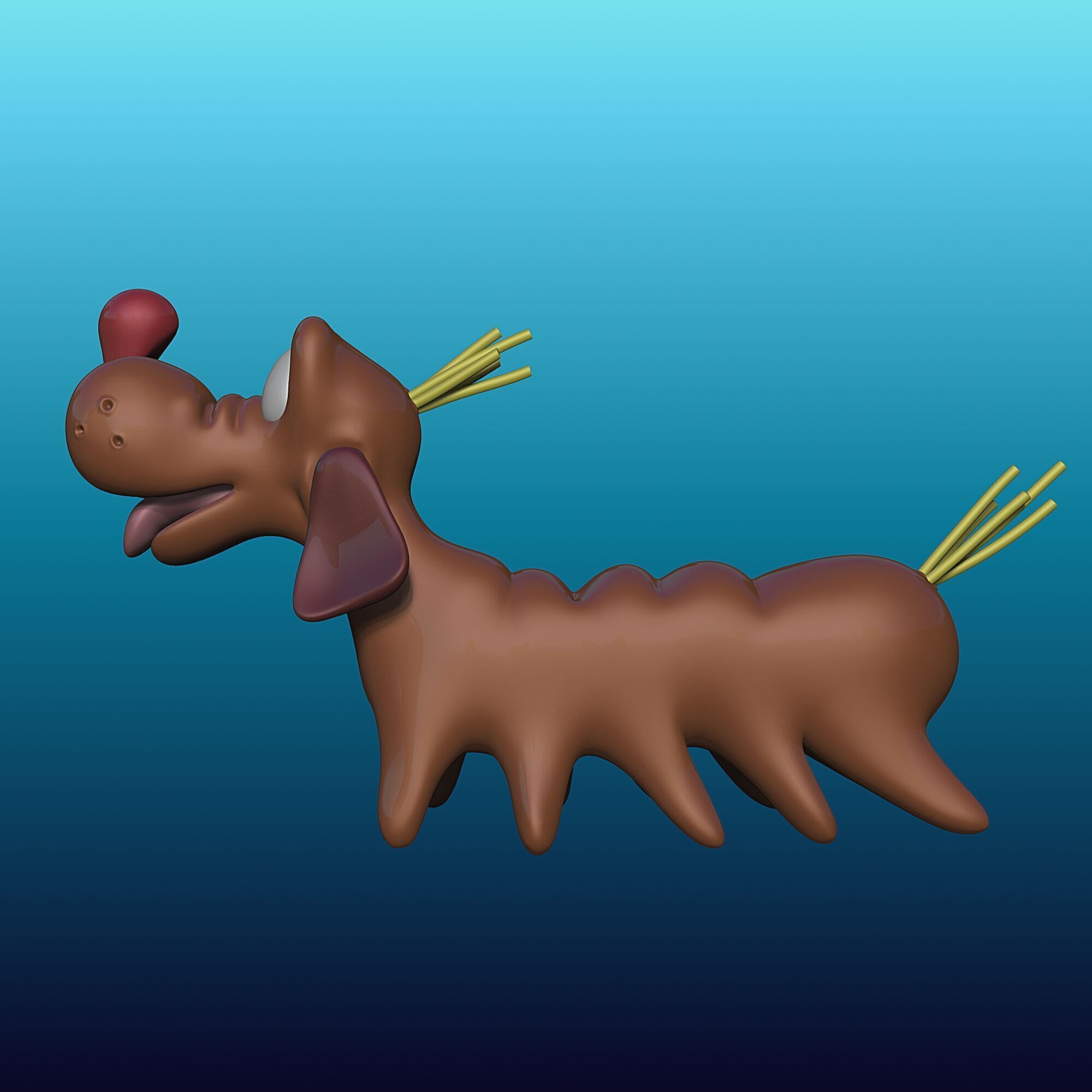 dogerpillar - Alice in Wonderland -  3D print model_1