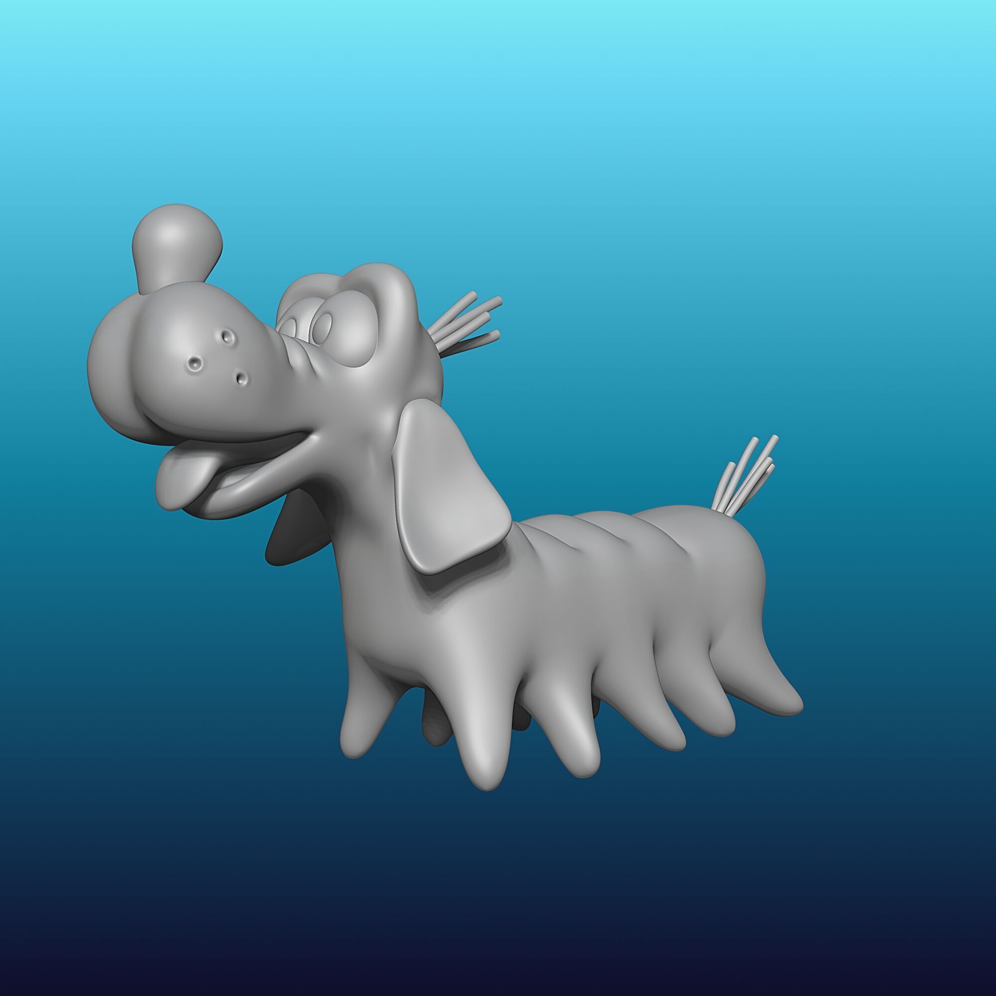 dogerpillar - Alice in Wonderland -  3D print model_8