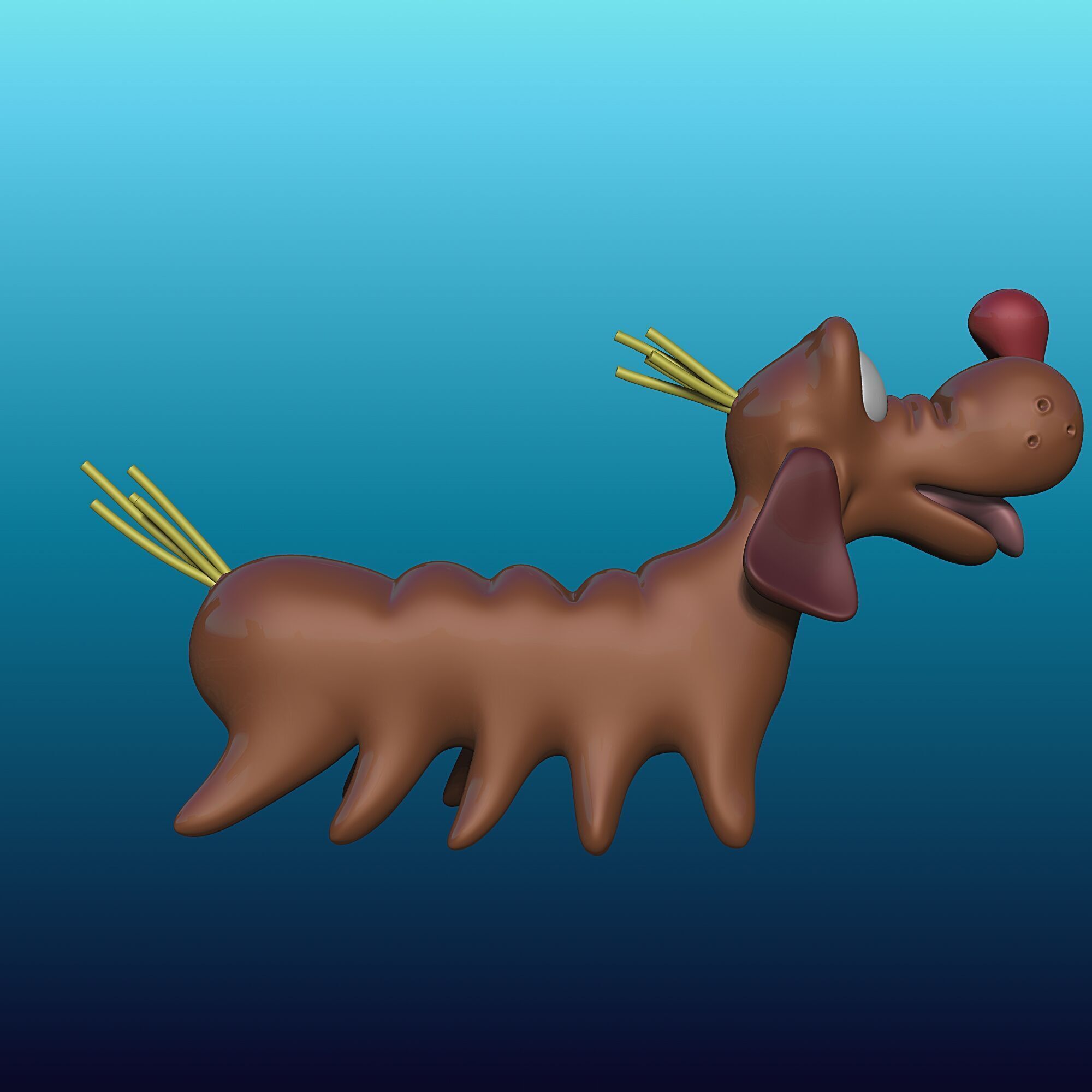 dogerpillar - Alice in Wonderland -  3D print model_5