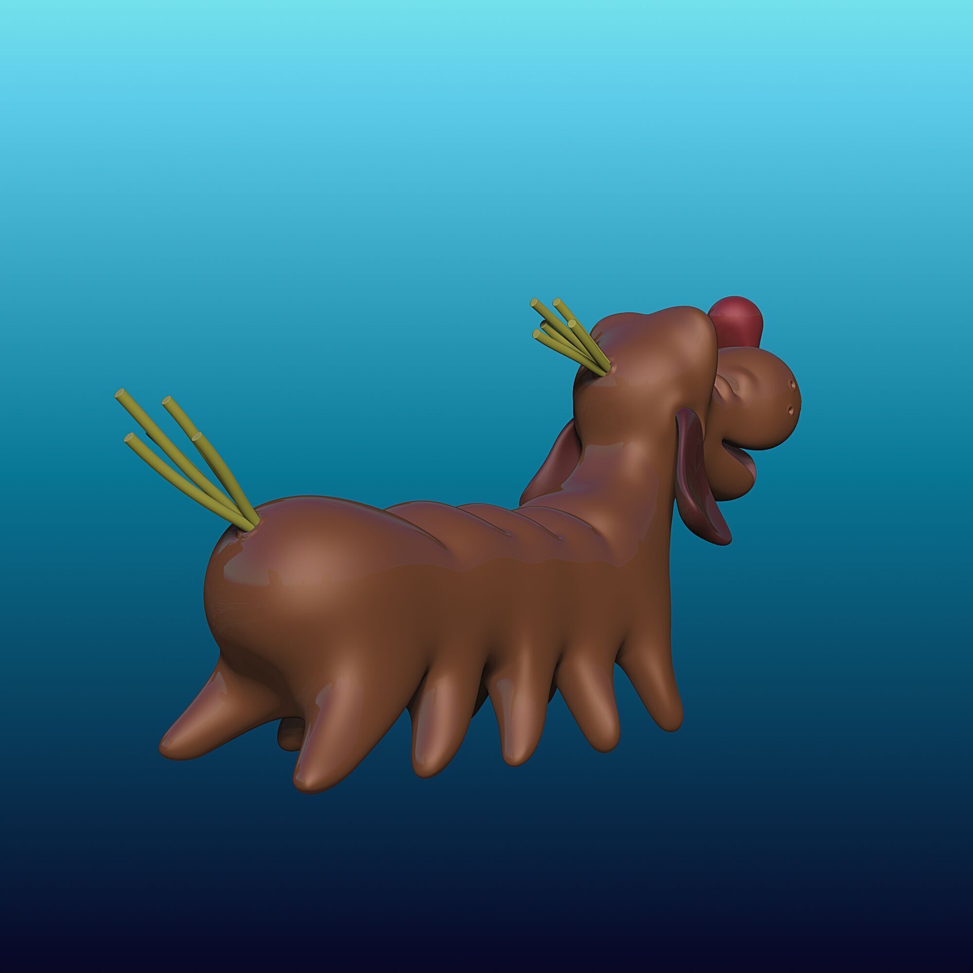 dogerpillar - Alice in Wonderland -  3D print model_4