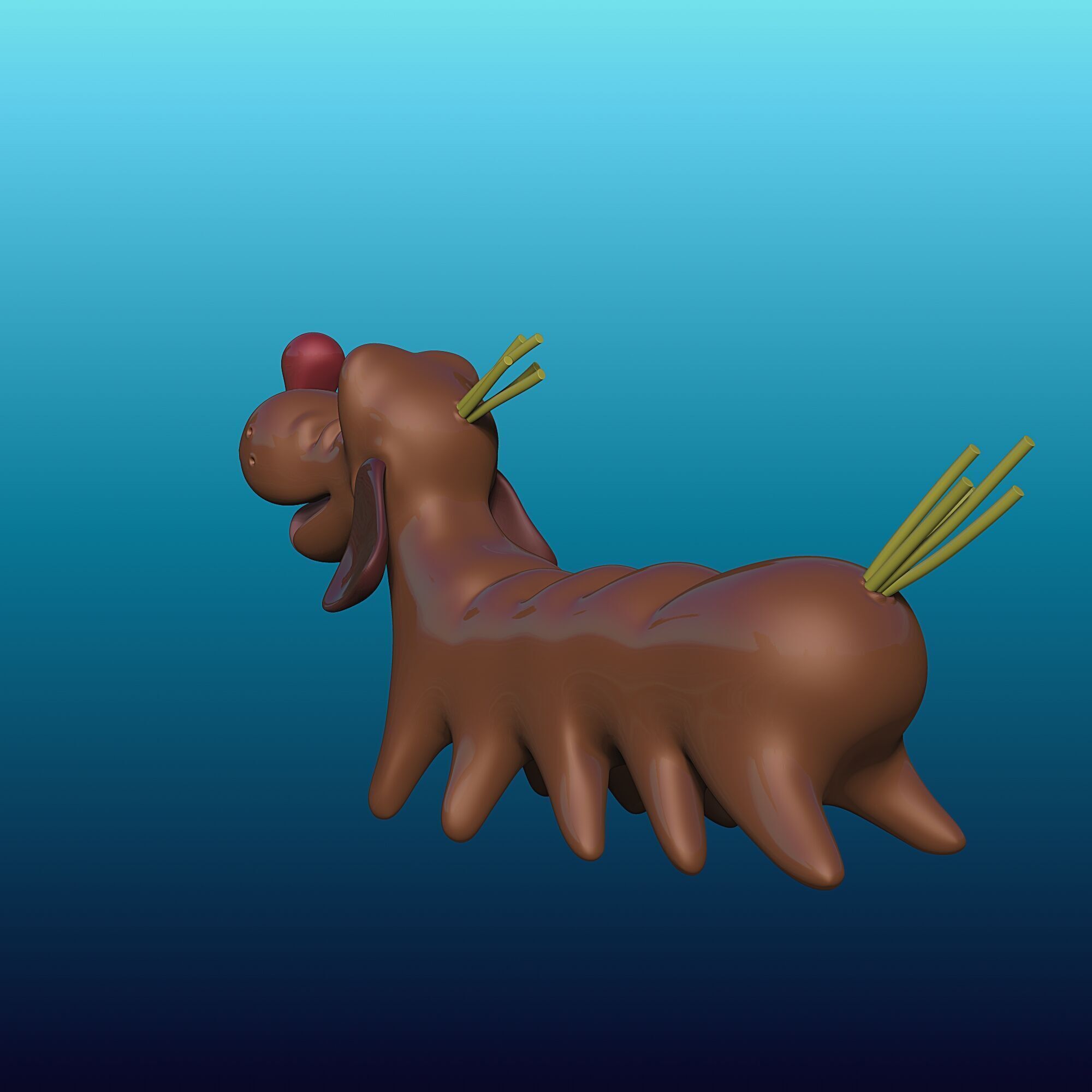 dogerpillar - Alice in Wonderland -  3D print model_2