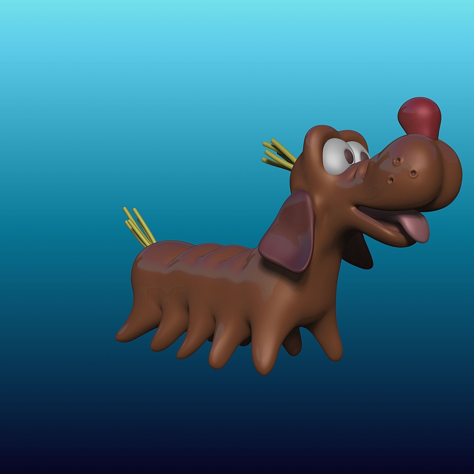 dogerpillar - Alice in Wonderland -  3D print model_6