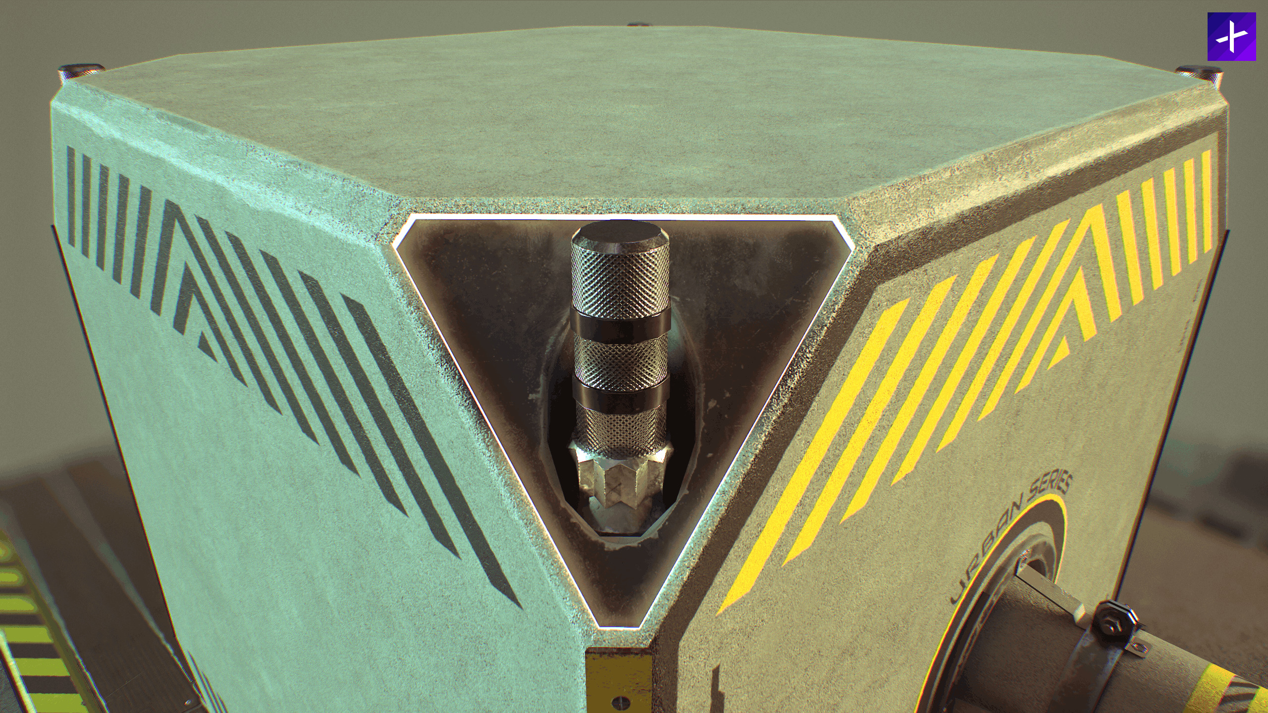 Modular Urban Concrete Barrier Vol 2 Low-poly 3D model_10