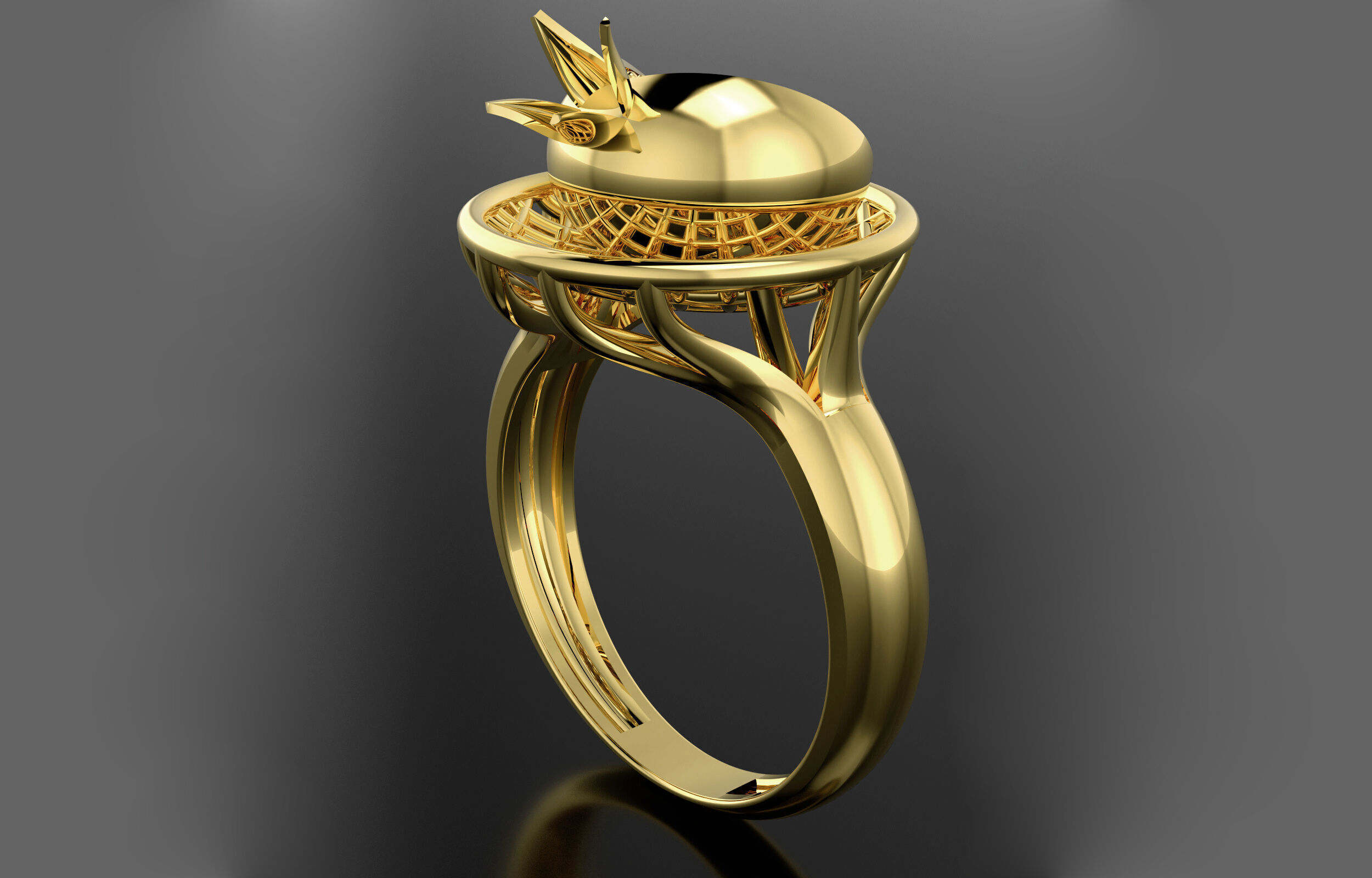 fantasy ring 3D print model_22