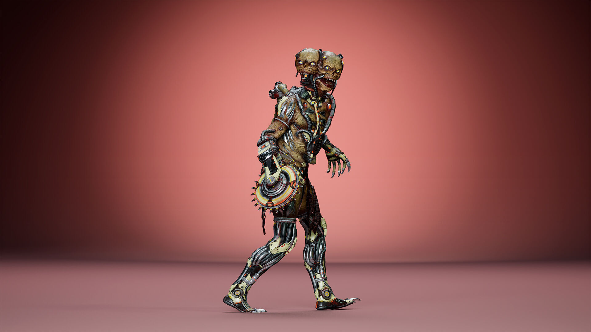 Cyborg Mutant2 Low-poly 3D model_17