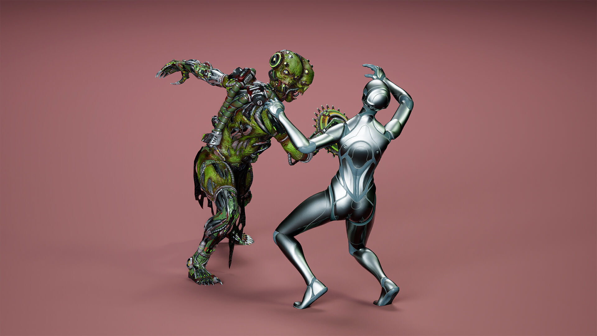 Cyborg Mutant2 Low-poly 3D model_19