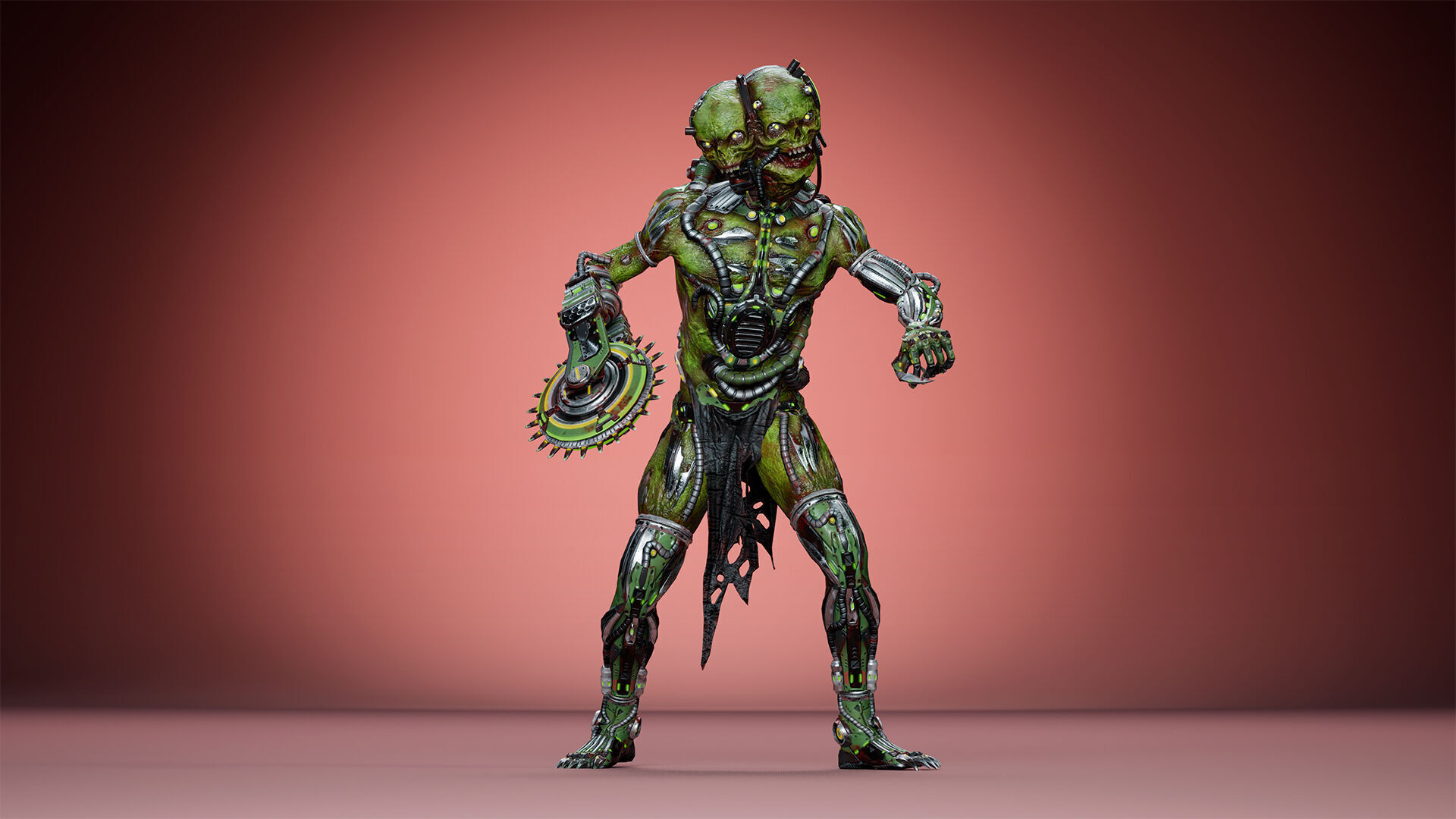Cyborg Mutant2 Low-poly 3D model_18
