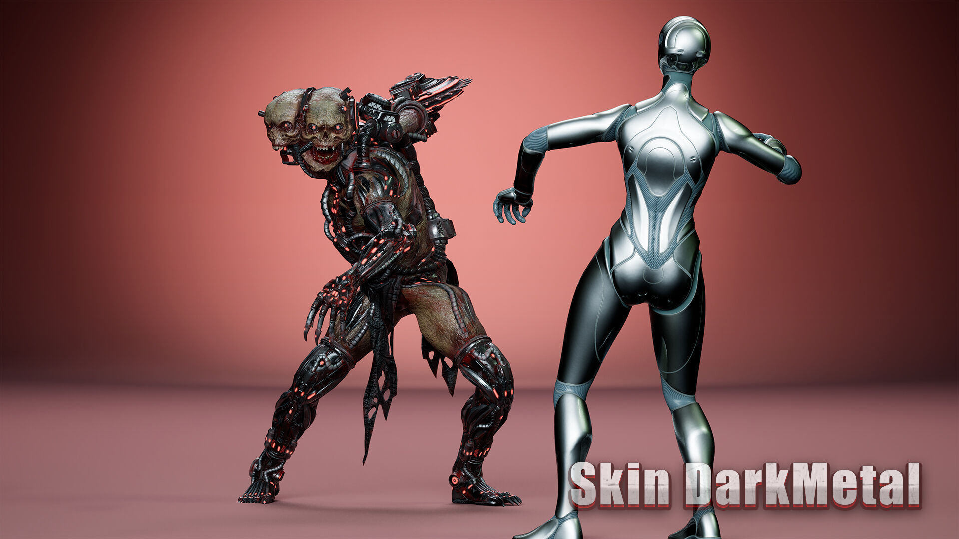 Cyborg Mutant2 Low-poly 3D model_8