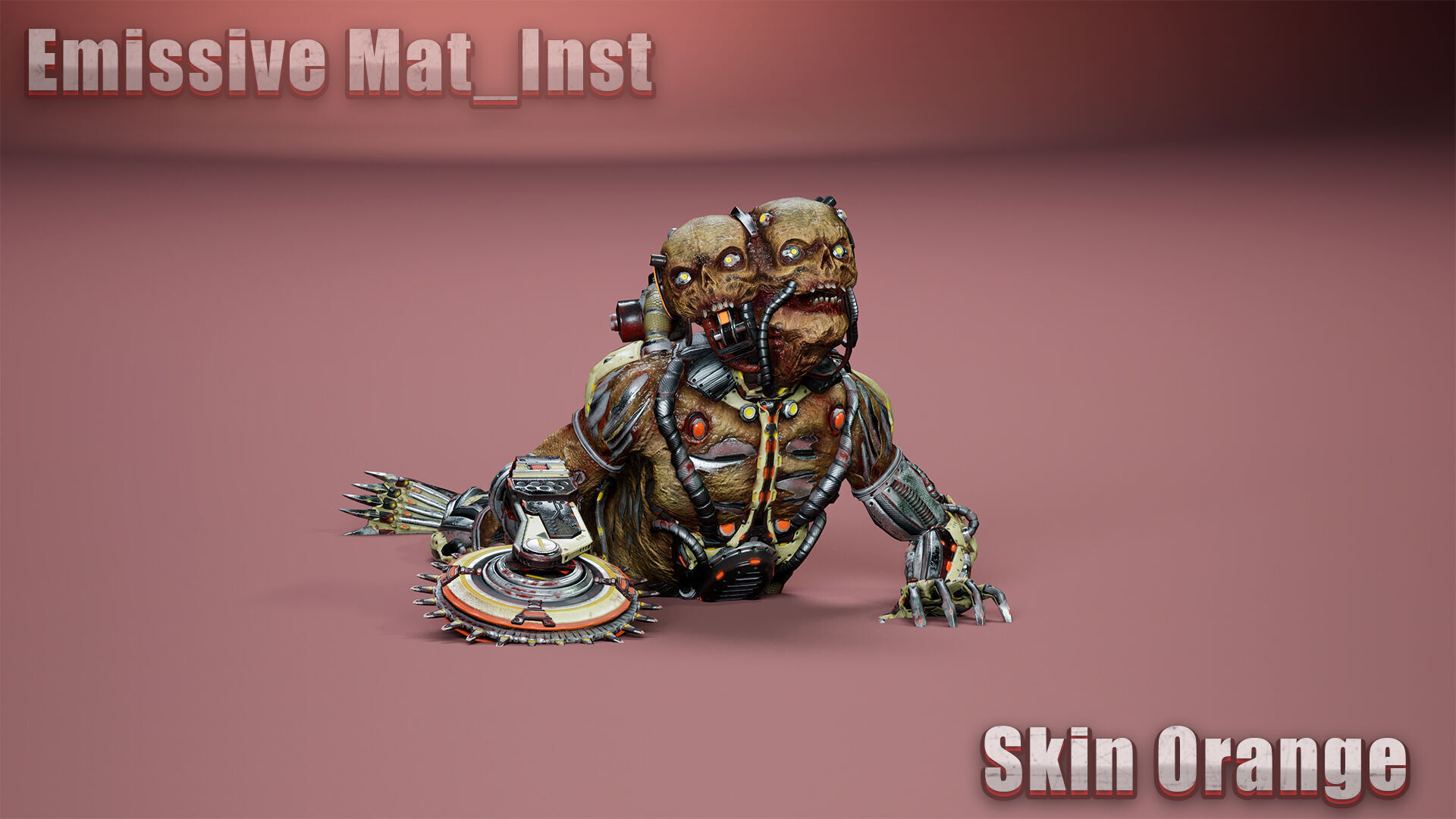 Cyborg Mutant2 Low-poly 3D model_7