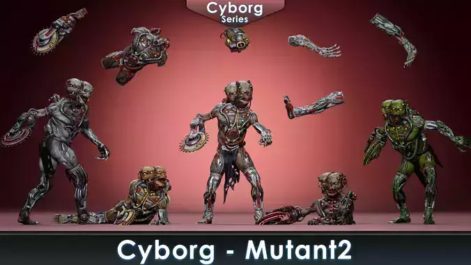Cyborg Mutant2 Low-poly 3D model Cyborg Mutant2 Low-poly 3D model