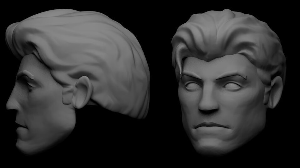 DAREDEVIL COMIC HEAD SCULPT 3D print model_3