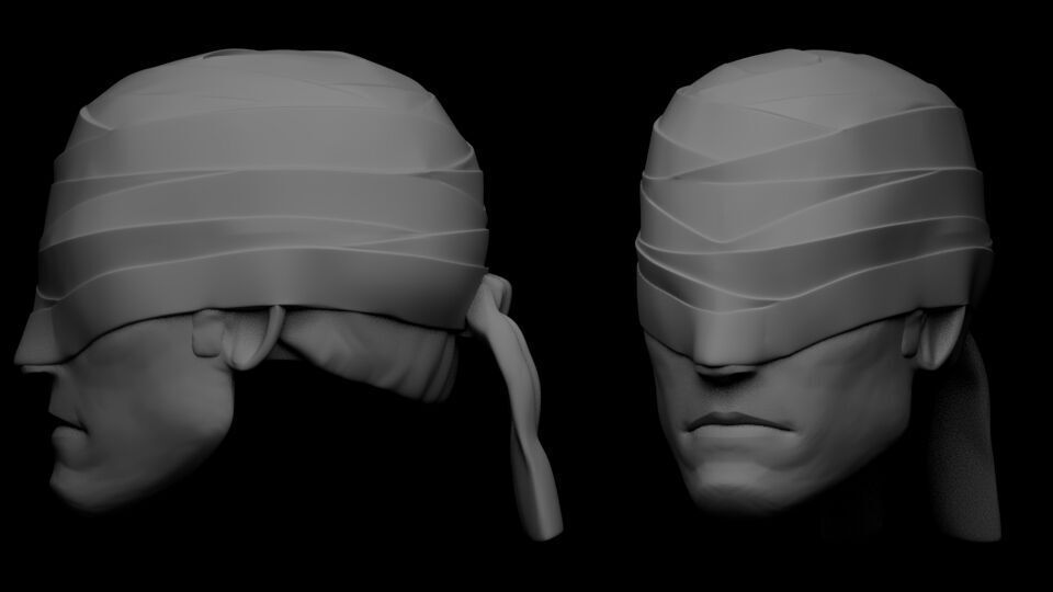 DAREDEVIL COMIC HEAD SCULPT 3D print model_2