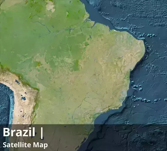 Brazil Satellite Day 14k High resolution Maps