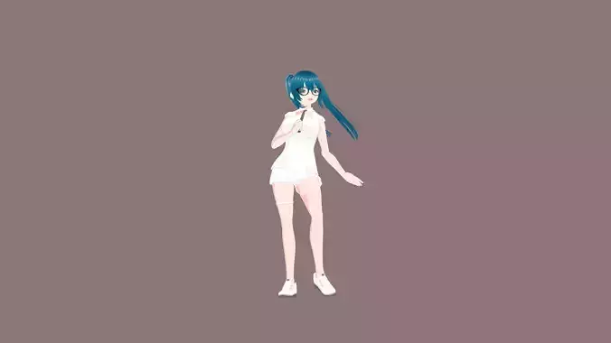Stylized Anime Girl 3D Character 