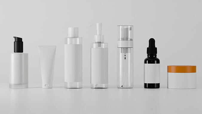 Skincare Cosmetics Pack 3D model