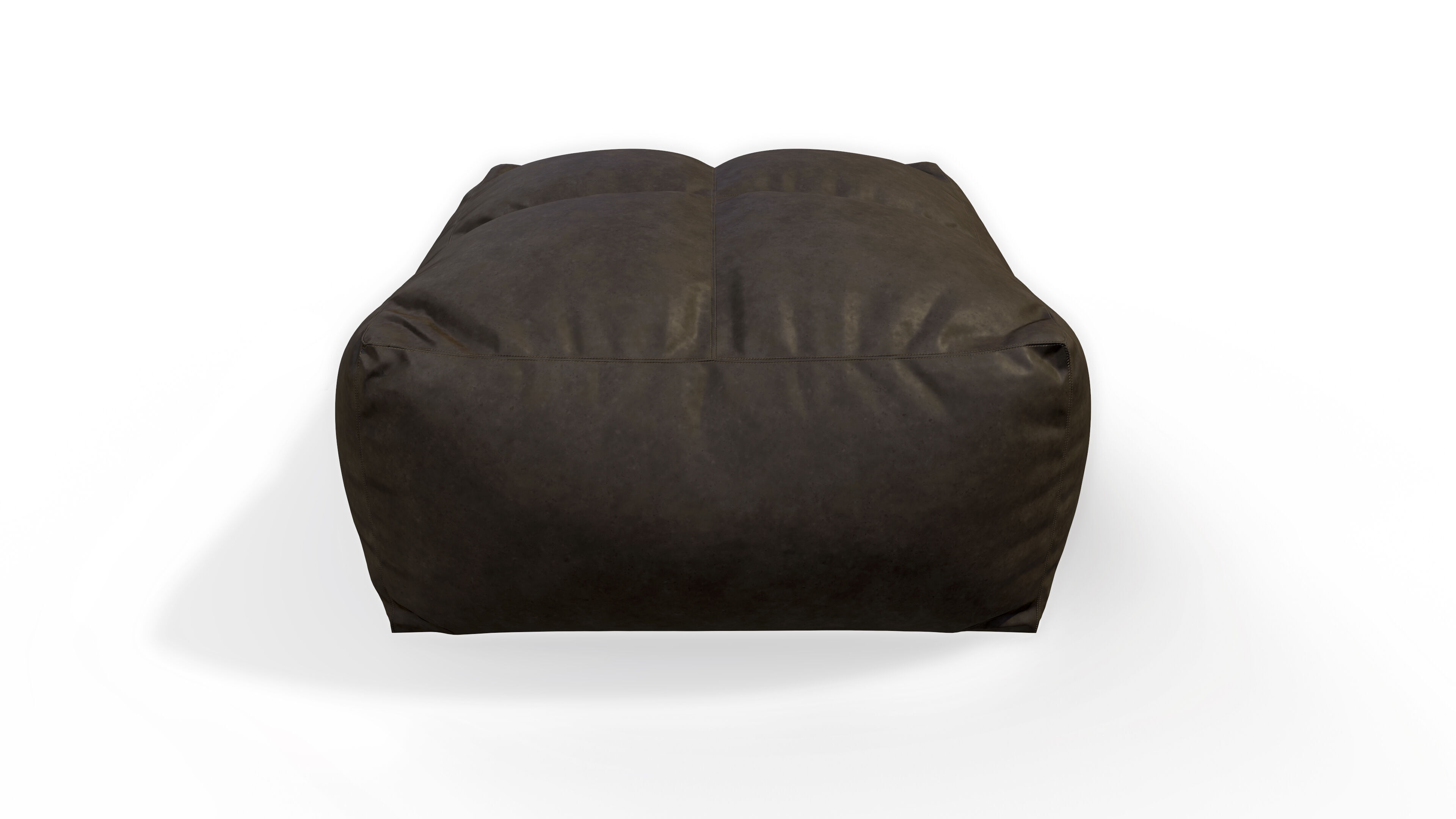 Pouf Small Leather Low-poly 3D model_5